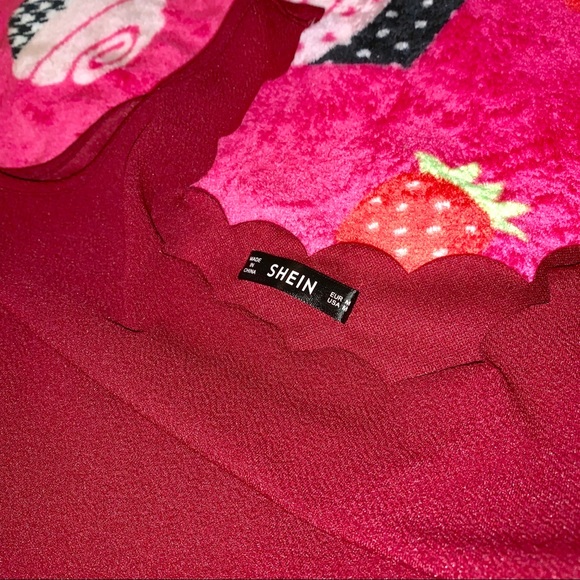 Burgundy textured bodysuit - Picture 4 of 8